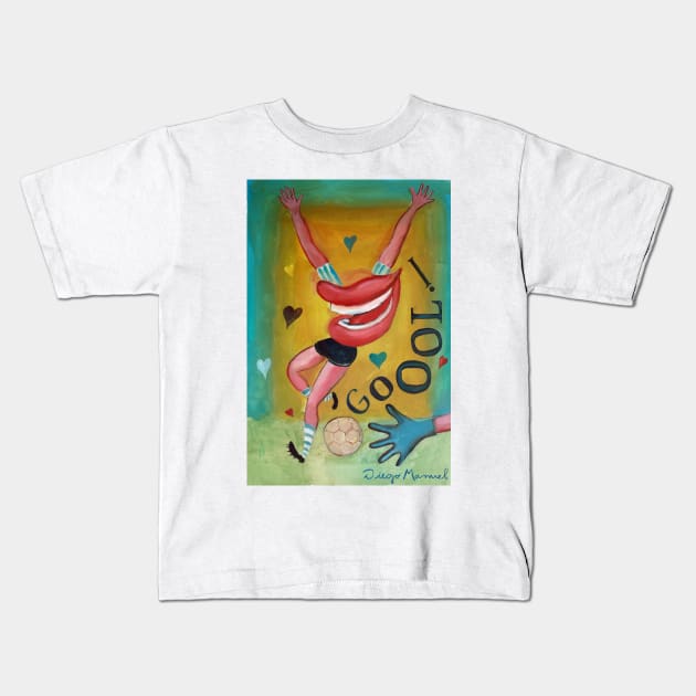 Goal and heart 2 Kids T-Shirt by diegomanuel